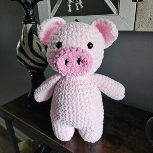 Handmade Crochet Piggy Plushie
